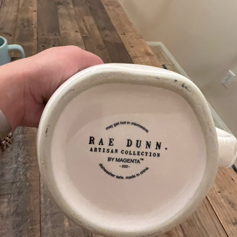 Rae Dunn I DONT CARROT AT ALL ceramic coffee tea MUG green interrior - Picture 4 of 4
